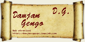 Damjan Gengo vizit kartica